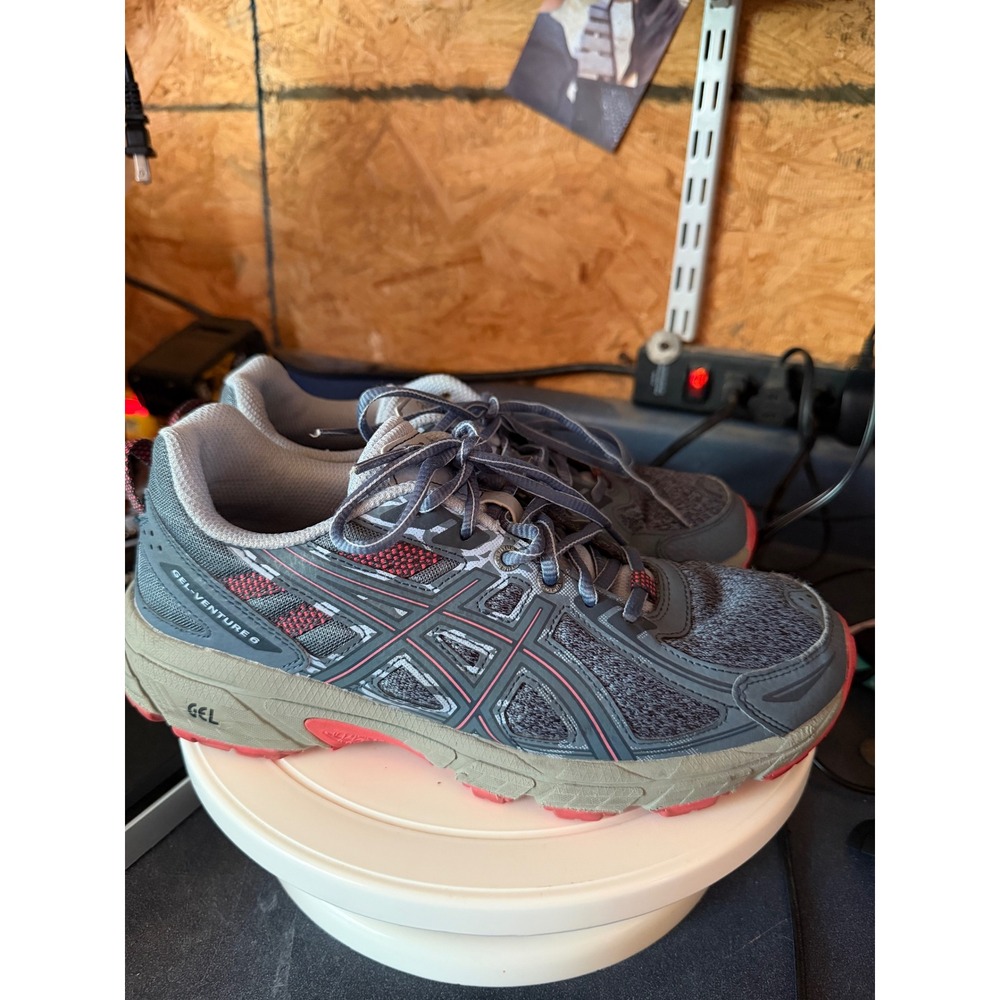 ASICS Gel-Venture 6 Womens Grey Pink Trail Running Shoes 1012A504 US 8.5